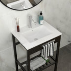 24" x 18" Bathroom Ceramic Console Sink