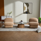 Swivel Accent Chair with Velvet Fabric & Metal Base
