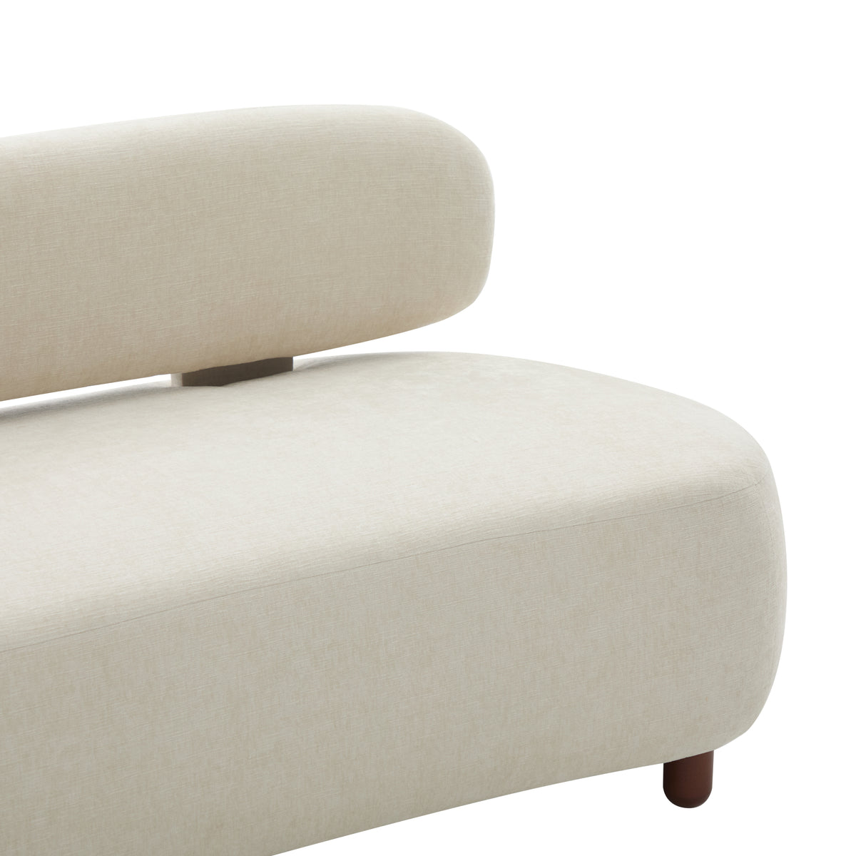 Lunara 66 in. Modern Curved Upholstered Chenille Sofa