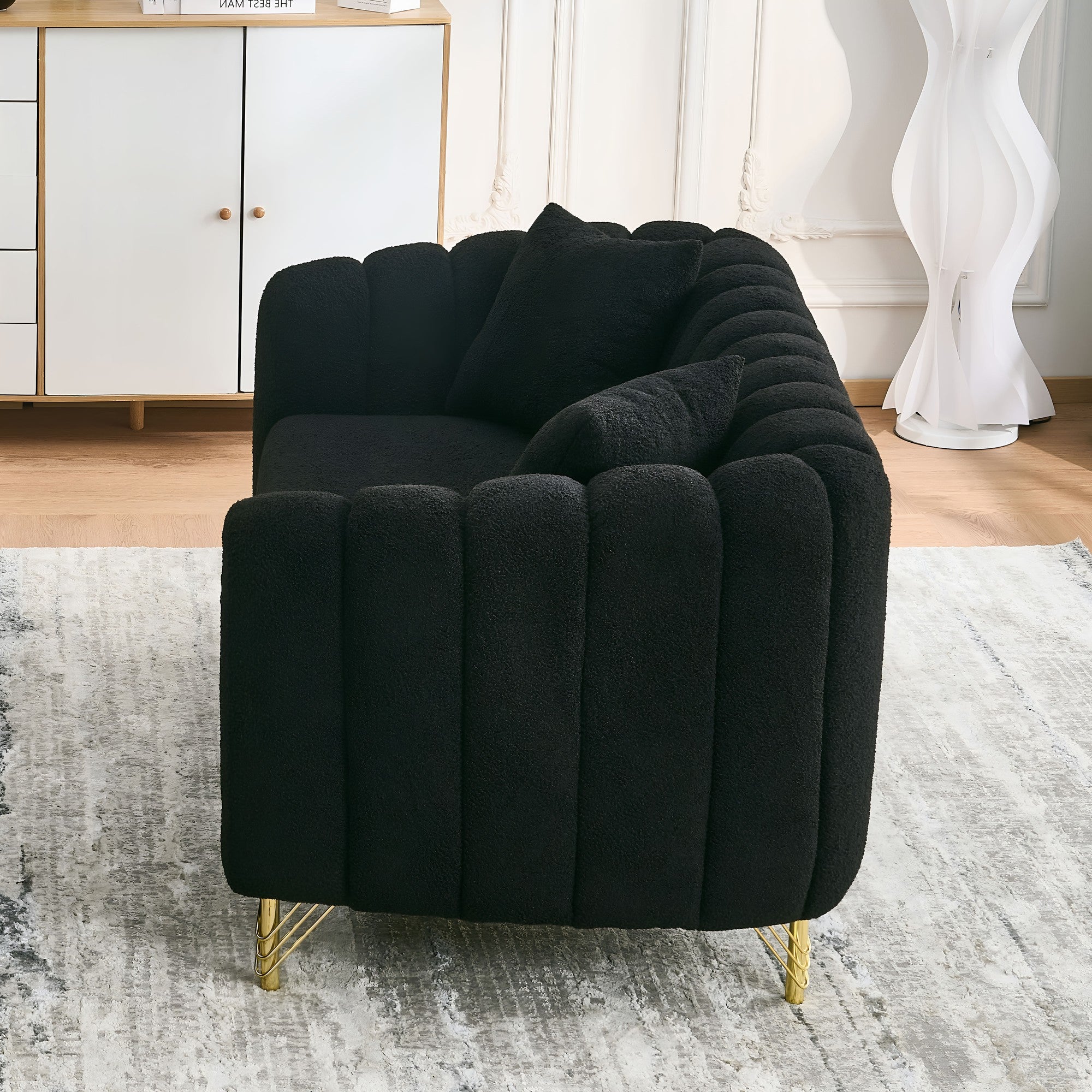 63" Chenille Loveseat Sofa