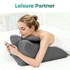 Ergonomic Spinal Posture Support Bed Pillow - Grey