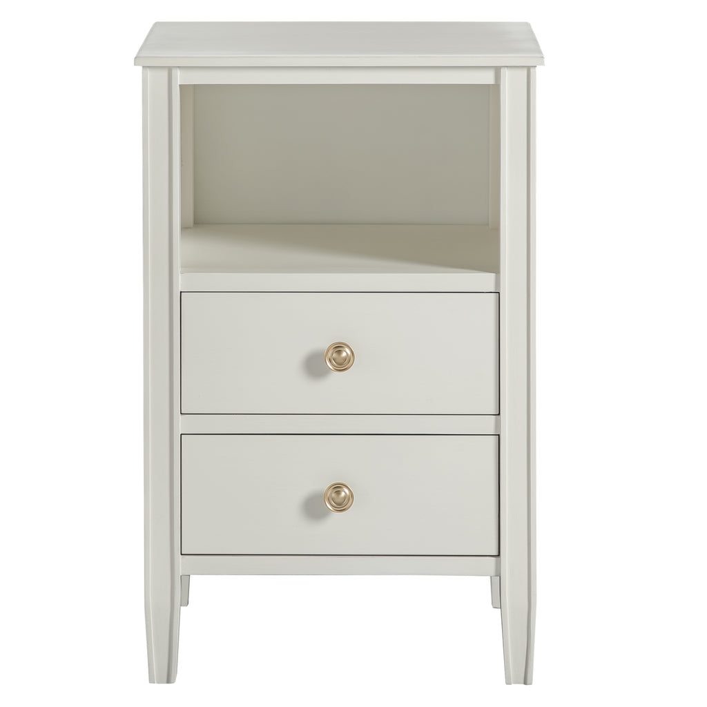 Winston 2-Drawer Storage Nightstand - Antique