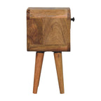 Solid Wood Extra Mini Oak-ish Curve Lower Bedside