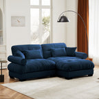Over Size Modern Two-Seater Sofa with Ottoman
