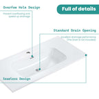 Glossy White Ceramic Sink