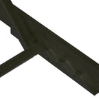 Black Acacia Wood Chaise Lounge - 4-Position Adjustable Recliner