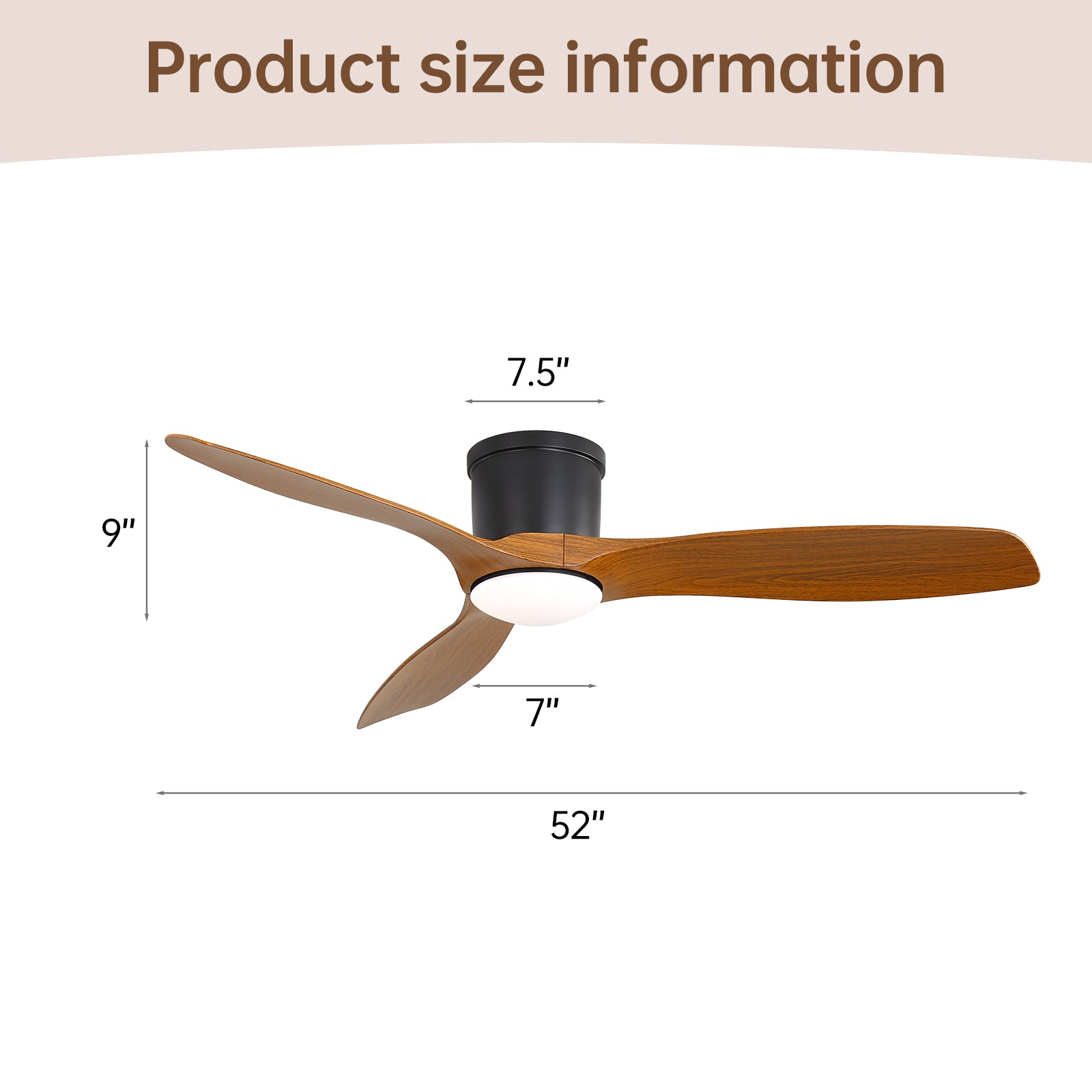52-Inch Smart Ceiling Fan With Light and Remote Control