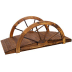 3.3ft Wooden Garden Bridge Arc Footbridge