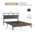 Full Size Wooden Platform Bed Frame