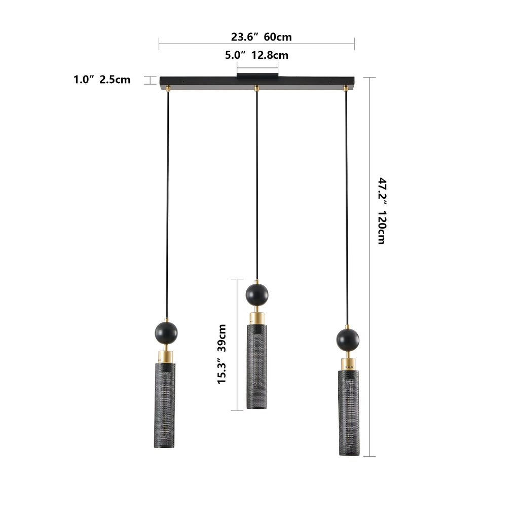 Modern 3-Light Pendant Chandelier