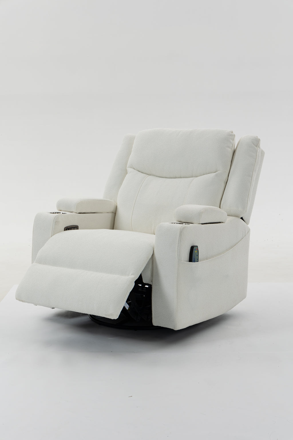 Extra Wide Power Recliner Chair 270° Swivel with Heat Massage