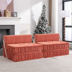 Orange Folding Sofa - Convertible Chair for Home