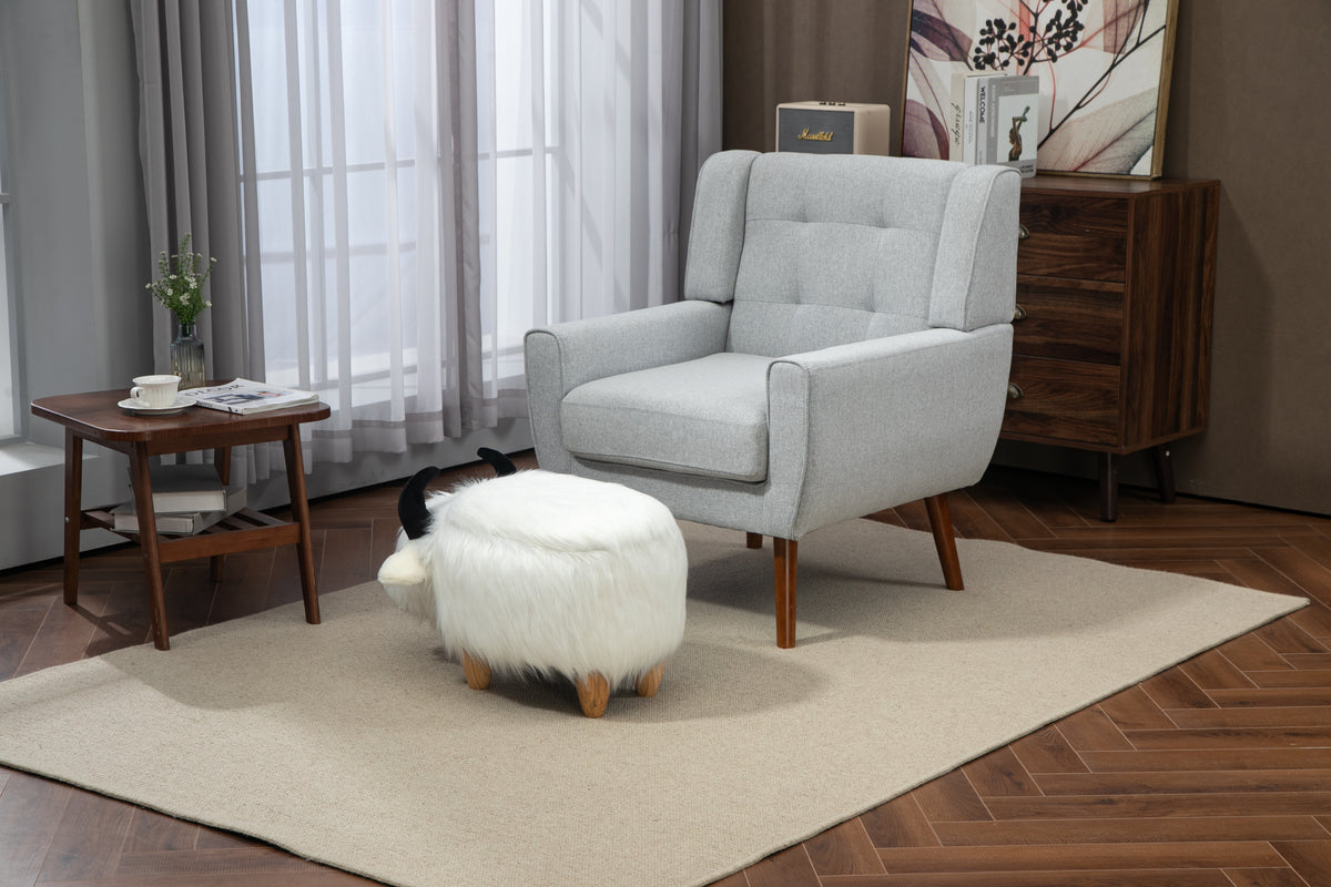 Harry the Buffalo Cow Storage Ottoman-