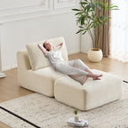 Modern Memory Foam Compressed Sofa with Chaise Longue