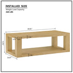 Modern Design 48 Inch Rectangular Coffee Table