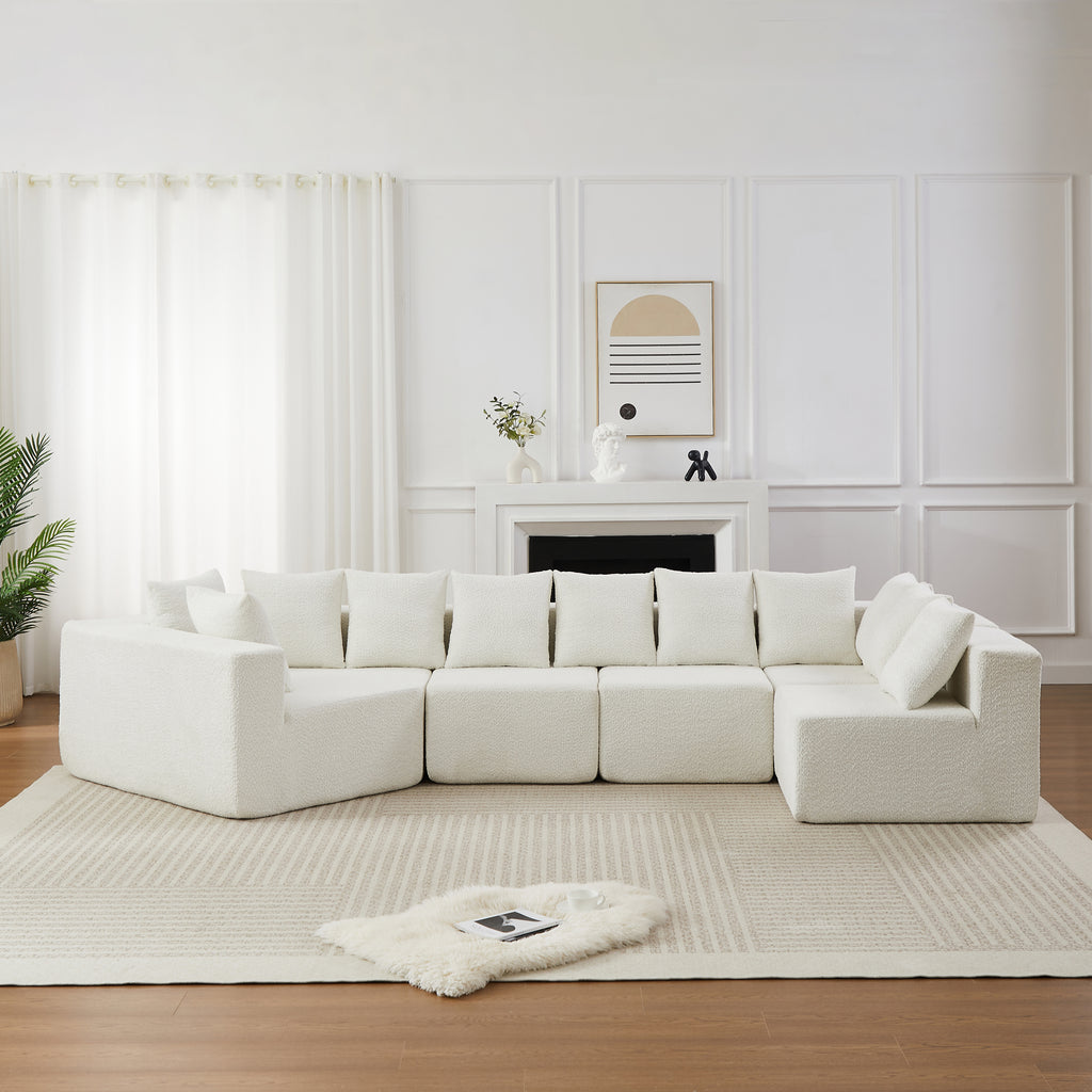 151.6-Inch Extra-Large L-Shaped Modular Sofa