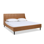 Aspen Vertical Tufted Headboard Platform Bed Set, King