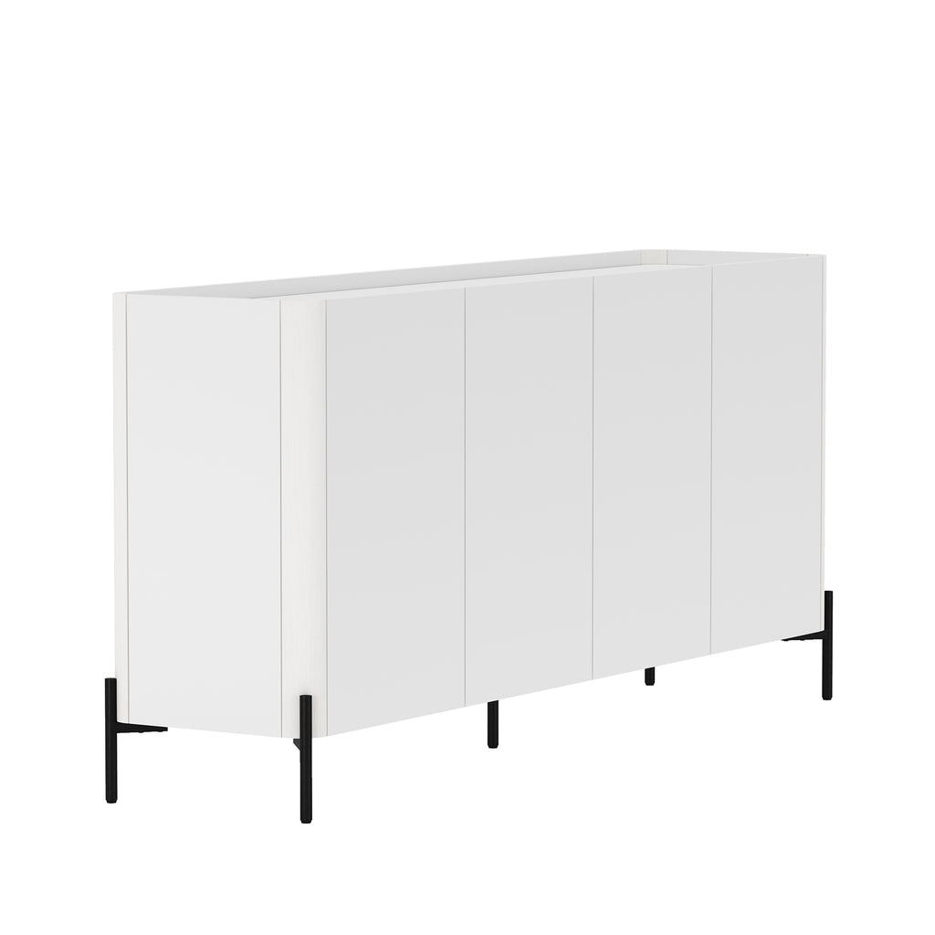 Modern Abbey 66.9" Sideboard with Adjustable Shelves and Metal Legs