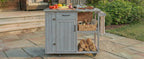 Outdoor Kitchen Island Fir Wood Prep Station