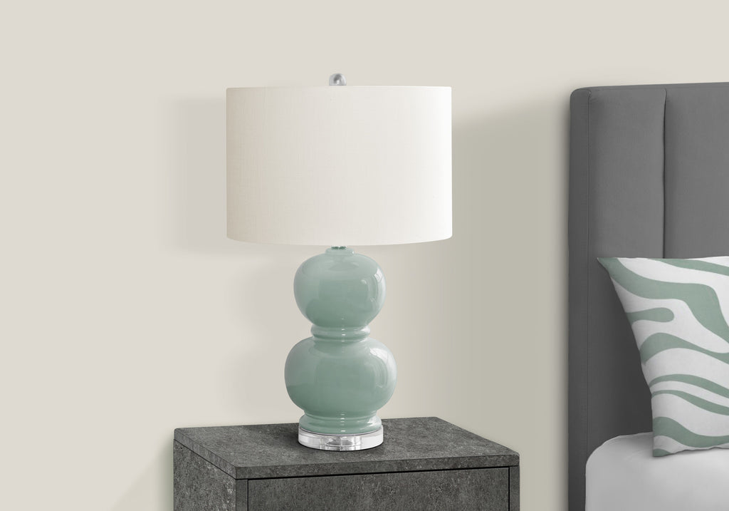 Contemporary 25" Blue Ceramic Table Lamp
