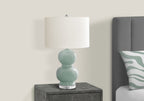 Contemporary 25" Blue Ceramic Table Lamp