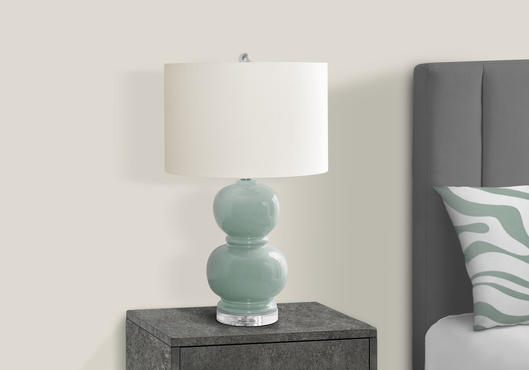Contemporary 25" Blue Ceramic Table Lamp