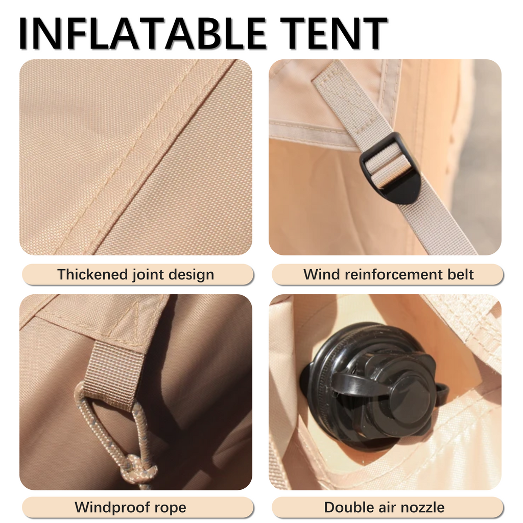 Inflatable Tent With Pump, Glamping Tents For 4-6 Person