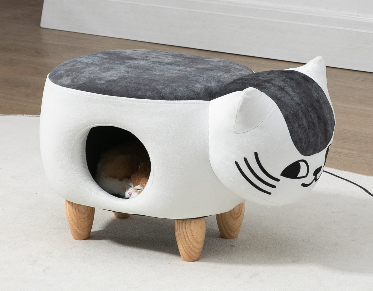 Caroline the Cat Ottoman