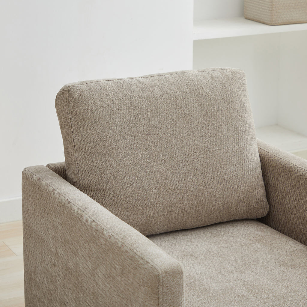 30.5"W Square Upholstered Swivel Accent Chair
