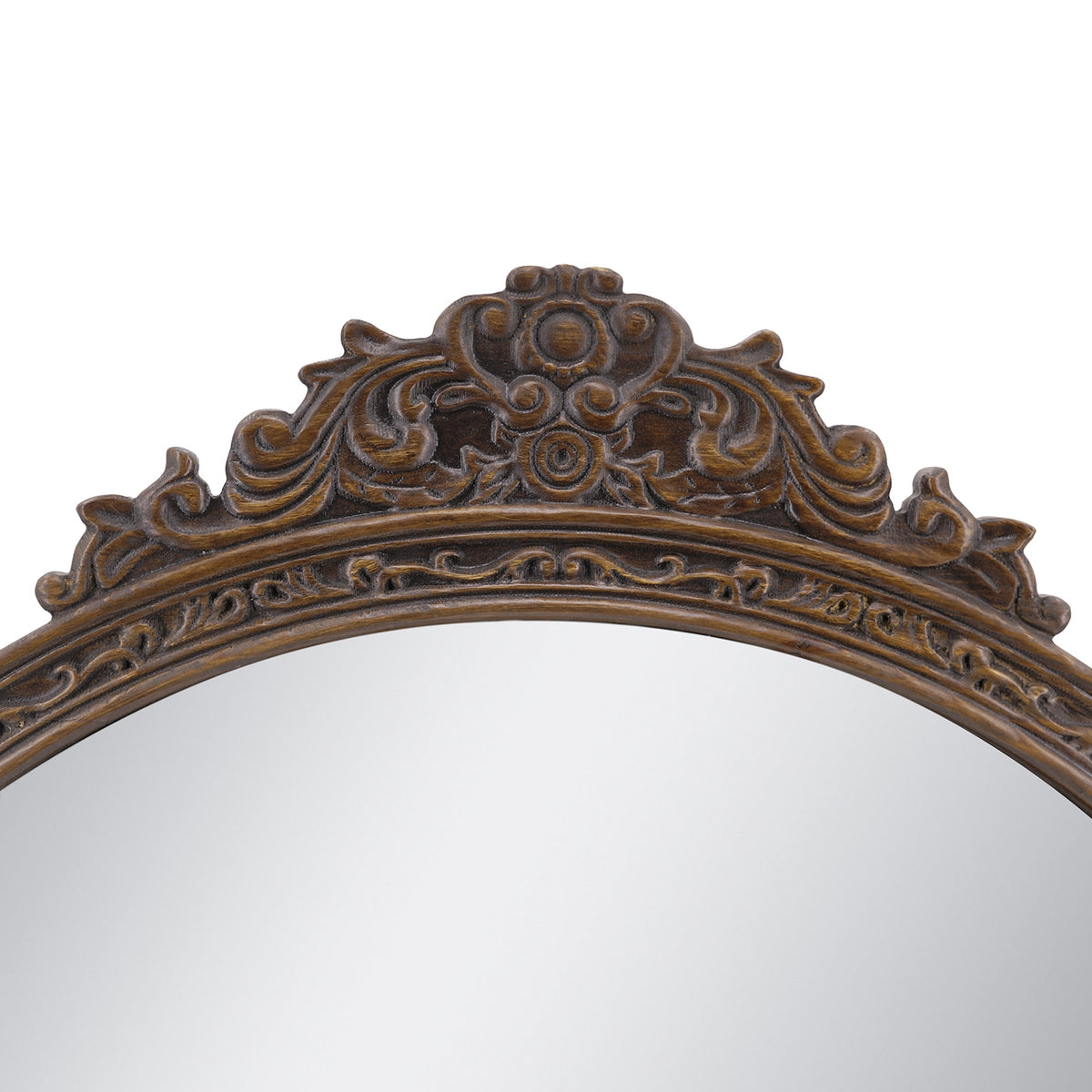 31.5" Round Antique Wall Mirror - Decorative Mirror for Entryway Living Room or Bathroom Vanity