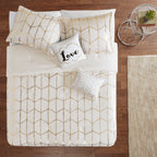 5-Piece Full/Queen 100% Polyester Brushed Printed Comforter Set