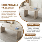 Wood Extendable Dining Table