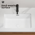 Rectangular Undermount Bathroom Sink - 22 x 15 Inch