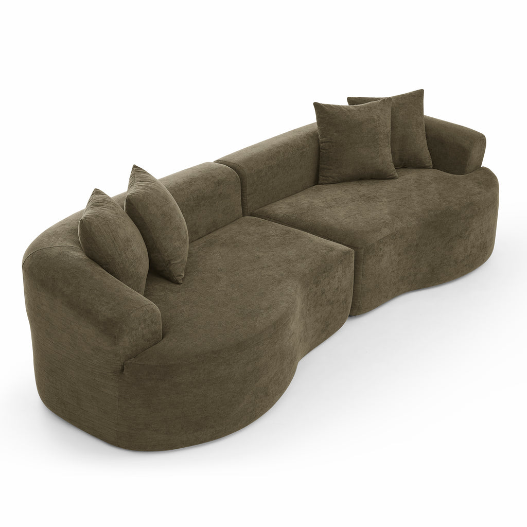 Modern Cloud 4-Seater Sectional Curved Sofa