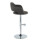 Contemporary Adjustable Barstool with Swivel