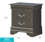 Sleek Metallic Nightstand