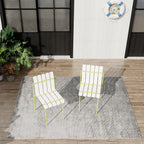 Summer 4-Pack Modern Striped Color Block Chairs