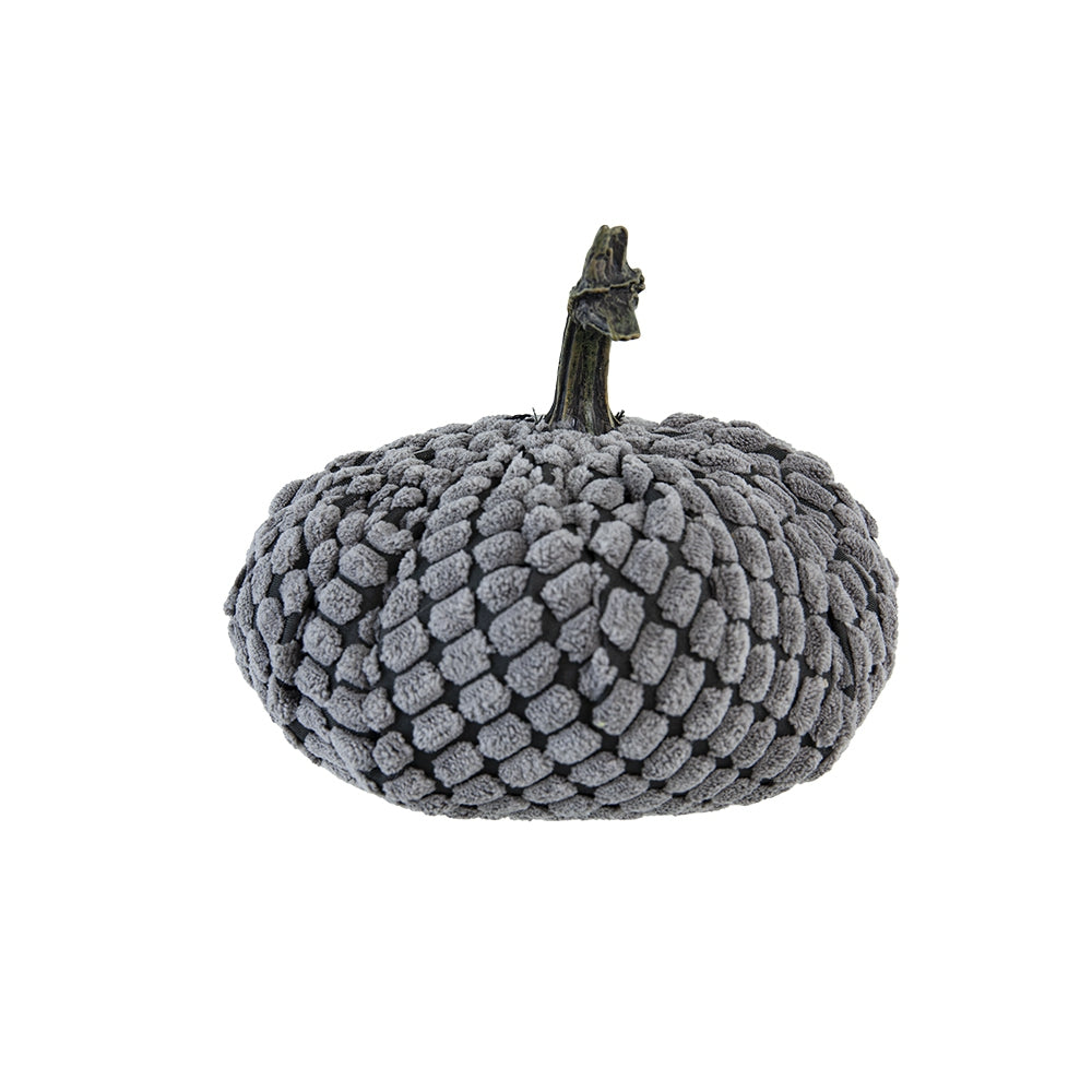 Set of 2, 6.5x6.5x6"H Chenille Weighted Pumpkins