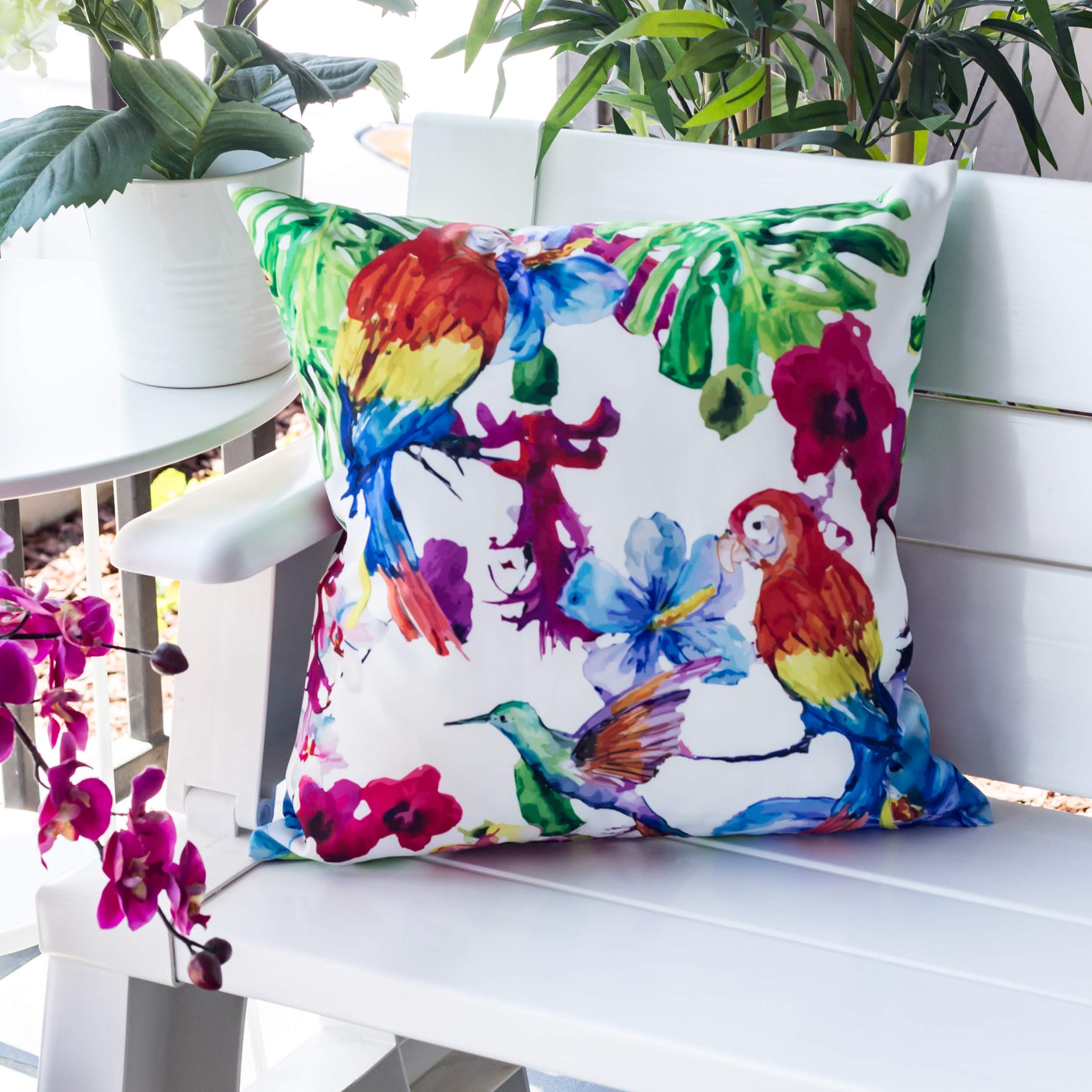 Tropical Parrot - Outdoor & Indoor Set of 2