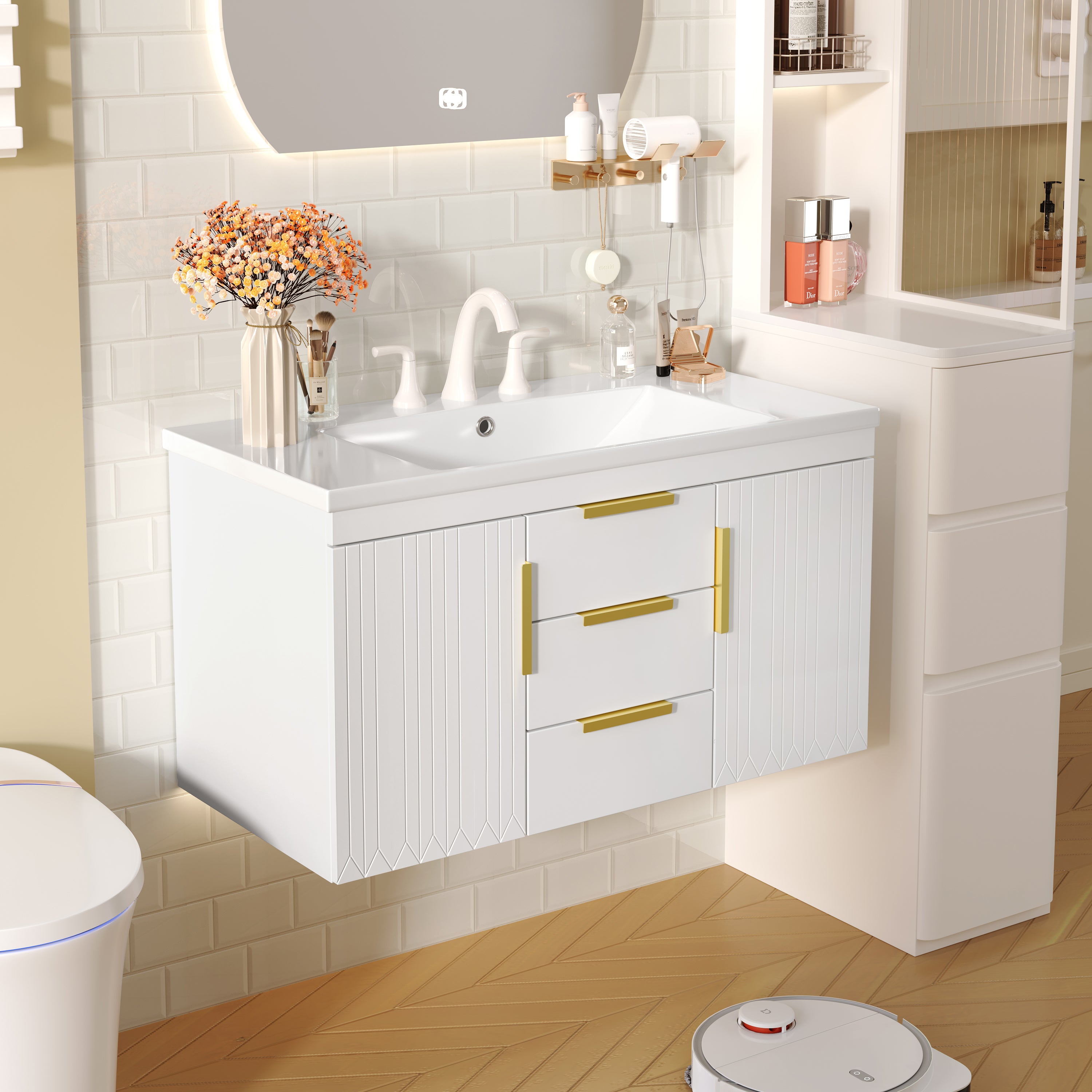 36'' Wall Mounted Bathroom Vanity