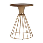 Hollow Edge Retro Art Pine Side Table, Antique