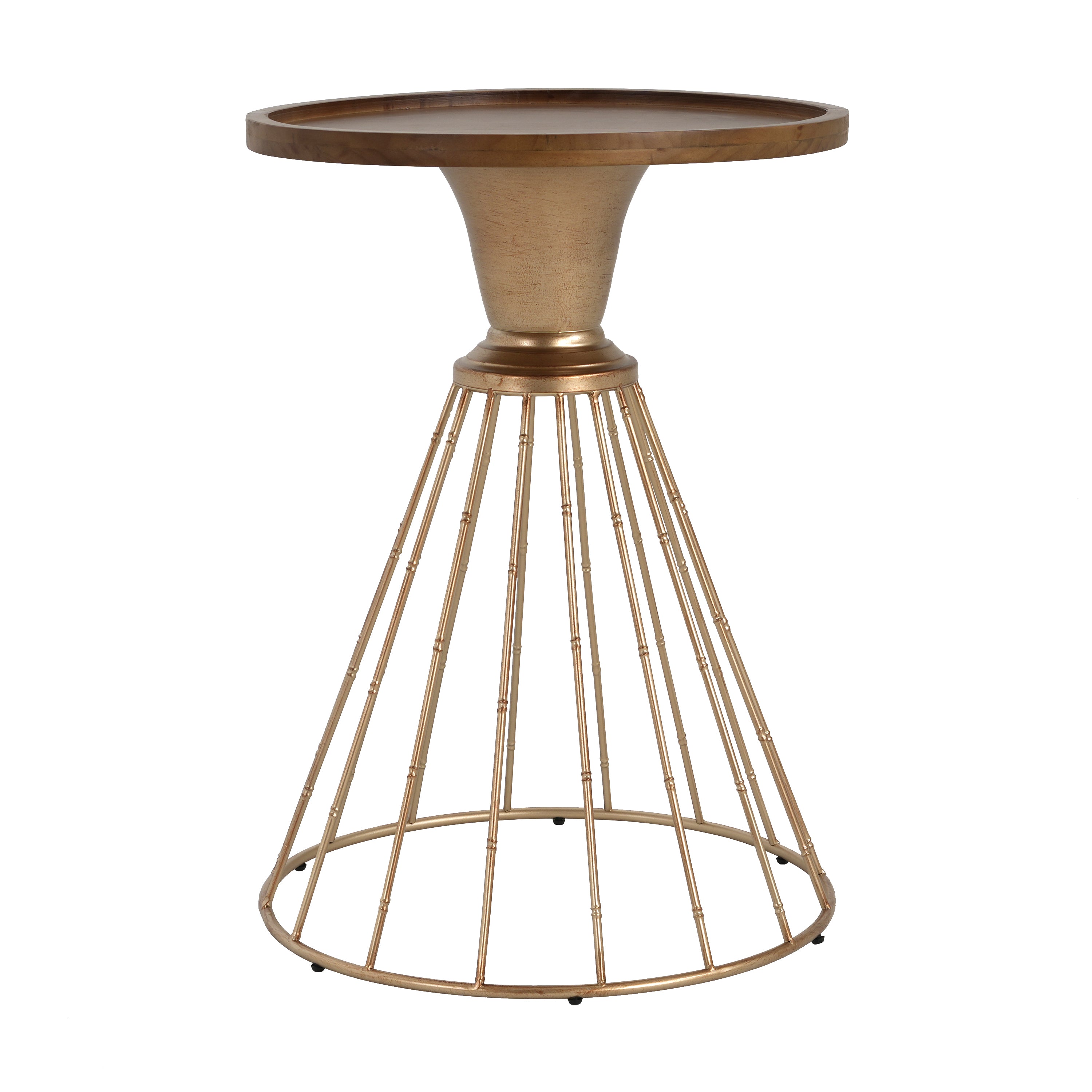 Hollow Edge Retro Art Pine Side Table, Antique