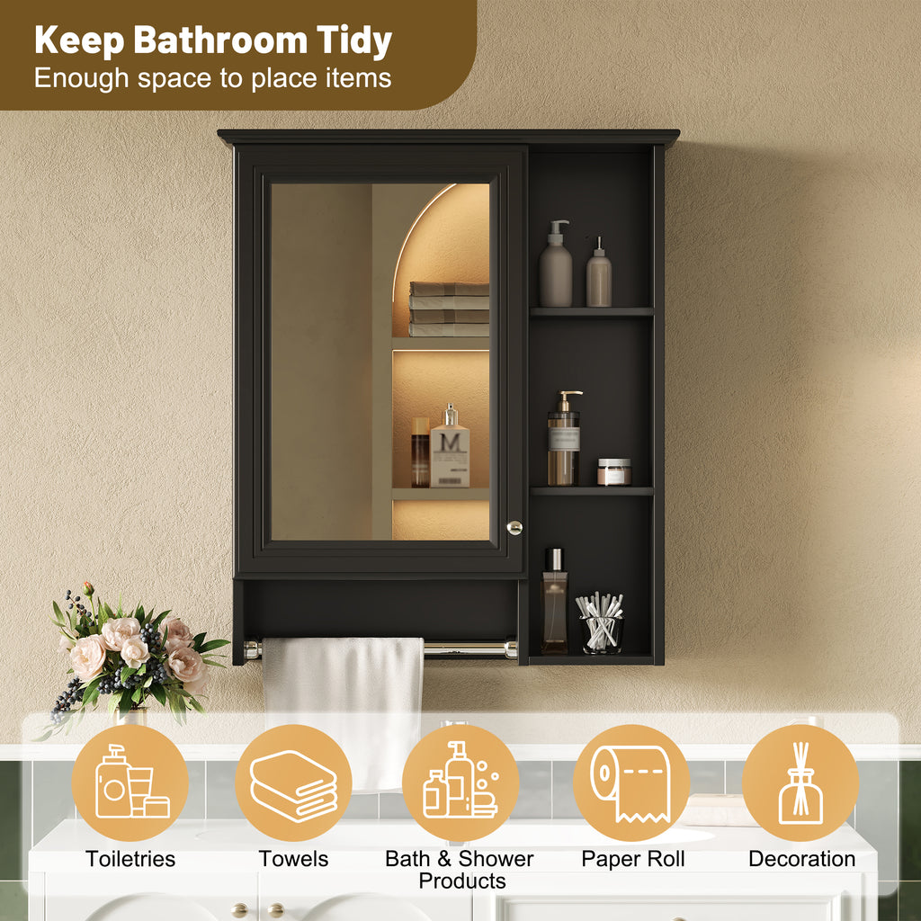 3-in-1 Bathroom Mirror Cabinet