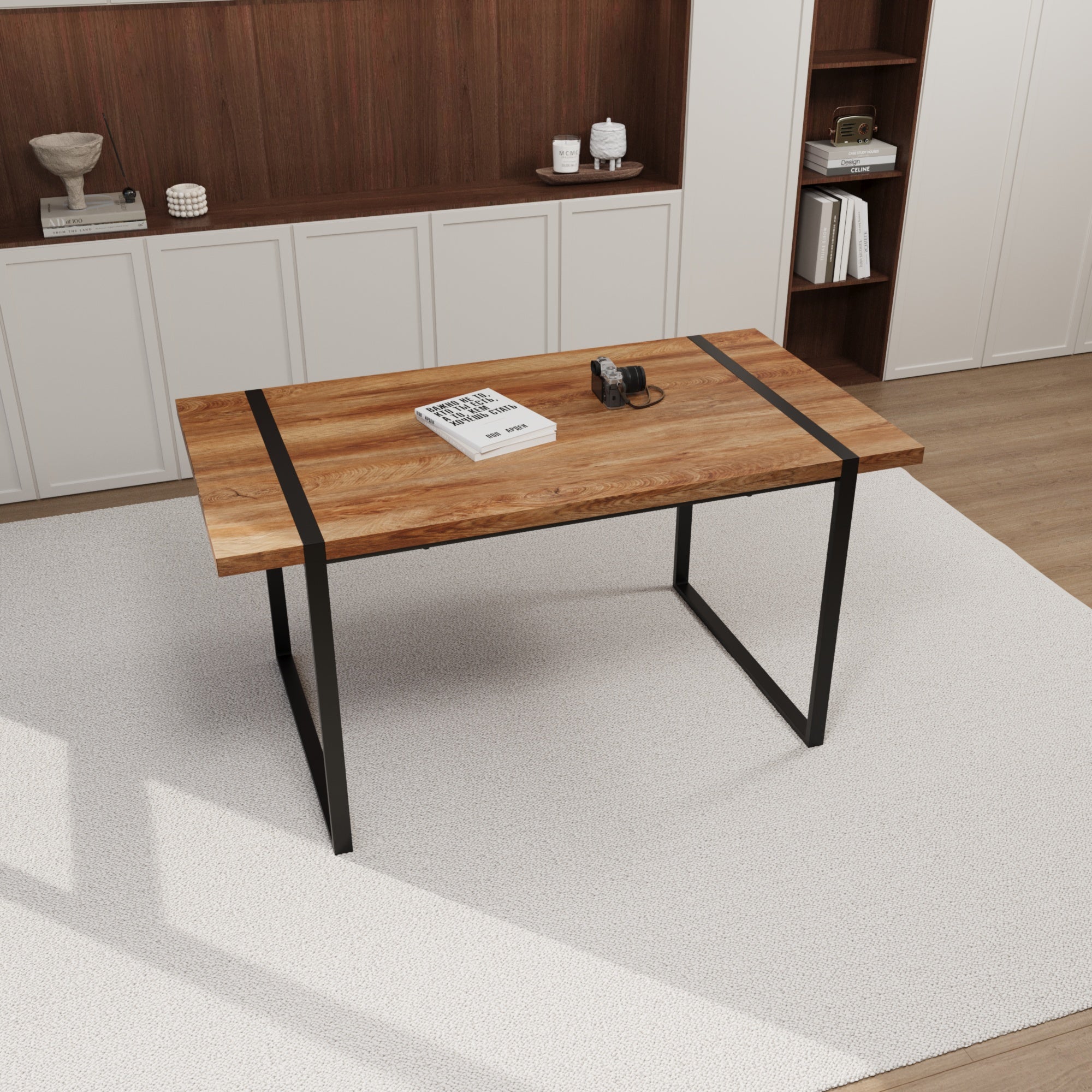 59" Modern Industrial Dining Table