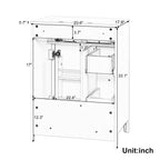 24" Modern Bathroom Vanity with Ceramic Sink and Storage Rack