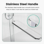 44"-48"W x 72"H Semi-Frameless Double Sliding Shower Door