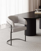Augusta Metal Vegan Leather Dining Chair