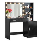Vanity Desk with Mirror and Lights