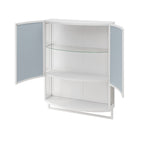 23.62" Modern Arched Glass Double-Door Wardrobe