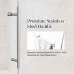 Frameless Single Sliding Shower Doors Without Soft-Close